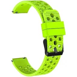 Силіконовий double перфорований ремінець Watchbands для Samsung Galaxy Watch 3 45mm зелений ширина кріплення 22мм (WB009DUBLEPERFGREEN345)