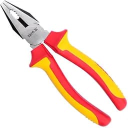 Плоскогубці комбіновані електромонтажні Yato з ізоляцією 1000 В 200 мм (YT-21153)