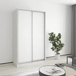 Шафа-купе дводверна MebelStar Стандарт AL 2ДСП 120x45x210 см Аляска білий (MBS-2245)