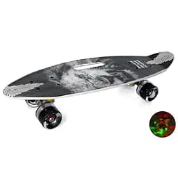 Скейт пенні, 60x16 см, алюмінієва підвіска, ручка, PU колеса зі світлом, антиковзання