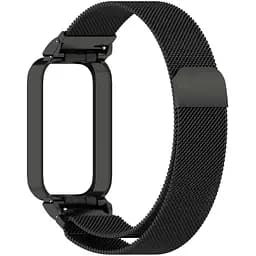 Ремінець DK для Xiaomi Mi Smart Band 9 Active Metal Milanese Loop Magnetic (018854) (black) - мініатюра 2