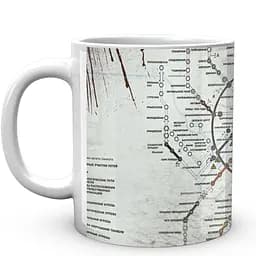Кухоль GeekLand Metro 2033 Метро 2033 map MT 02.01 330 мл білий - мініатюра 2