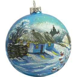 Ялинкова прикраса Санта Шоп Околиця села скло (4820001106916)