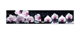 Кухонний фартух Орхідеї у воді для кухні наклейка білі квіти Чорний 60х300 см Happy Pocket Z180550 - мініатюра 7