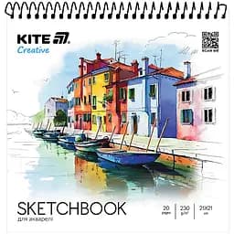Скетчбук для акварели Kite Creative 21х21 см 20 листов (K-1285)