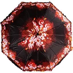 Жіноча складана парасолька напівавтомат Eterno 98 см чорна