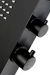 Душова панель Corsan Duo black LED з термостатом A777TBLLED, Чорний матовий - мініатюра 4