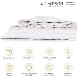 Ковдра антиалергенна MirSon Luxury Exclusive EcoSilk №1316, демісезонна, 155x215 см, біла (237054409) - мініатюра 5
