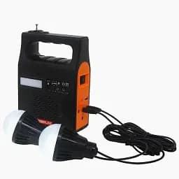 Зарядна сонячна станція Yobolife 3601-LM 6V Powerbank + ліхтар + FM радіо + MP3 + 2 лампи - мініатюра 2