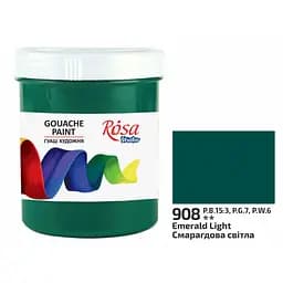 Фарба гуашева Смарагдова світла (908) 100 мл Rosa Studio
