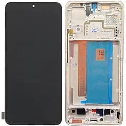 Дисплей Xiaomi Poco F6 Pro чорний, Amoled, оригінал PRC, з рамкою білого кольору, White