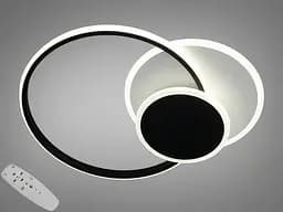 Люстра стельова смарт LED Diasha 2456WH+BK, 55W, 42 см, IP20, метал/акрил, сучасний стиль