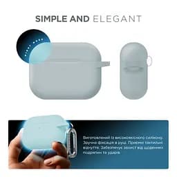 Силіконовий чохол для навушників Apple AirPods Pro 2 2022, Hang Case, люмінесцентний, ультратонкий захисний кейс товщиною 2 мм, захист від подряпин, пилу та ударів, компактний, з карабіном для кріплення, ArmorStandart (ARM68592) - мініатюра 2