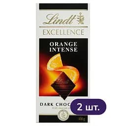 Шоколад Lindt Excellence швейцарский с апельсином 200 г (2 шт. х 100 г)