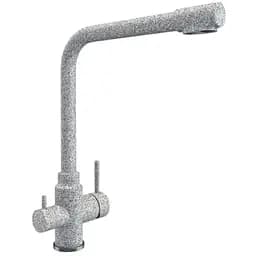 Змішувач під фільтр Platinum KT 8201 (8626) поворотний двоважільний з нержавіючої сталі сірий (000033369)