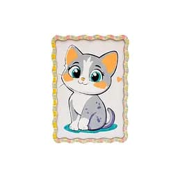 Картина по номерах Котик Puz-22945 формат А4 пензлик, фарби, кріплення для стіни - мініатюра 2