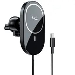 Автотримач із бездротовою зарядкою Hoco CA90 Car Wireless Charger (Black) [60980]