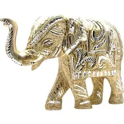 Слон резной алюминий 24х16,5х7 см
