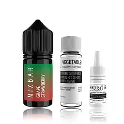 Набір компонентів для самозамісу сольової заправки Mix Bar Grape Strawberry 30 мл 0-50 мг Виноград полуниця (12028)