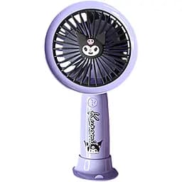 Дитячий портативний USB-вентилятор на акумуляторі Kuromi фіолетовий (SD-02)
