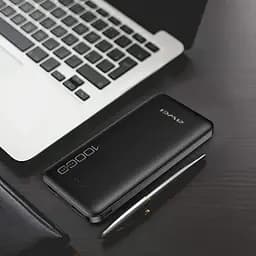 Портативний зарядний пристрій для телефона Power Bank Awei P5K 10000 mAh Павербанк USB чорний - мініатюра 9