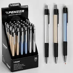 Ручка автоматична Peneer С 37084 Vinson 0,7мм, кулькова синя, ціна за 1штуку (6900067370846)