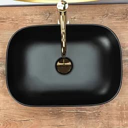 Умивальник Rea Belinda black mat накладний чорний матовий REA-U8470, Чорний матовий - мініатюра 5