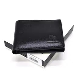 Чоловіче шкіряне портмоне чорне глянсове GRANDE PELLE 10х10х2 см acs0032089 - мініатюра 8
