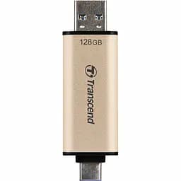 USB флеш накопичувач Transcend 128GB JetFlash 930 Gold-Black USB 3.2/Type-C (TS128GJF930C) - мініатюра 5