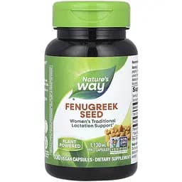 Натуральная добавка Nature's Way Fenugreek Seed, 100 вегакапсул