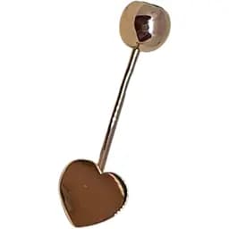 Золотая серьга-пирсинг Оникс. ПИР00224