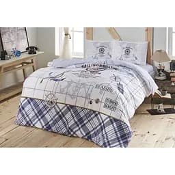 Комплект постільної білизни TAC Sea Side Blue Євро Різнобарвний 000230008