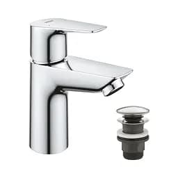 Смеситель для раковины Grohe QuickFix Start Edge S-Size 23898001 с донным клапаном Хром