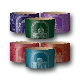 Форми для випічки паски Срібні бані 8.5х13 см 50 шт.