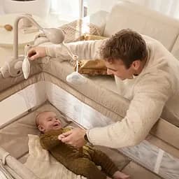 Ліжко-манеж Kinderkraft Leody UP Beige (KCLEODUPBEG0000) - мініатюра 7