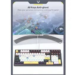 Клавиатура механическая игровая с подсветкой iMICE GK-500 USB Wired Type-C, Eng/Укр/Рус, Black - мініатюра 8