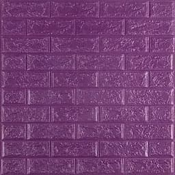 3D панель Sticker Wall самоклеюча 700x770x5мм цегла Фіолетова 016-5 SW-00000150