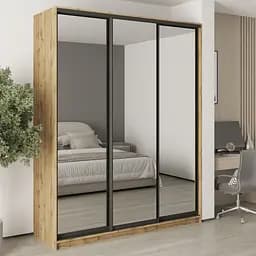 Шкаф-купе трехдверный MebelStar Комбо BG 3 Зеркала 190x45x240 см Дуб тахо (MBS-9929)