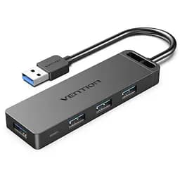 Концентратор Vention USB 3.0 to 4xUSB 3.0 Hub With Power Supply 0.15m black (CHLBB)