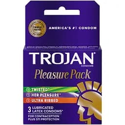 Упаковка презервативів Trojan Pleasure Pack 3 шт.