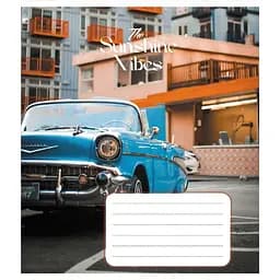 Зошит учнівський "Ретро авто" Leader 024-550139K-3 в клітинку, 24 аркуші