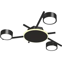 Світильник Videx під лампу 3xGX53 накладний з підсвіткою чорний (VL-SPF20B-BB)