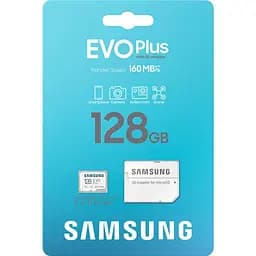 Карта пам'яті MICRO SDXC EVO+ 128GB V30 W/A MB-MC128SA/EU SAMSUNG - мініатюра 3