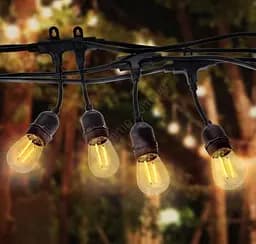 Ретро-гірлянда LED Edison 10 лампочок із сонячною панеллю - мініатюра 6