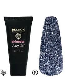 Полігель для нарощування нігтів BELEON Shimmer Poly Gel №09