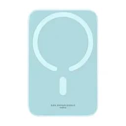 Магнитный портативный павербанк с беспроводной зарядкой Baseus Magnetic 20W 6000mAh для iPhone синий