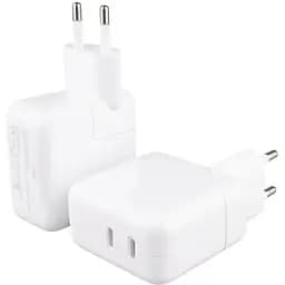 Зарядний пристрій DK для Apple 35W Dual USB-C Port Compact Power Adapter (OEM) white - мініатюра 3
