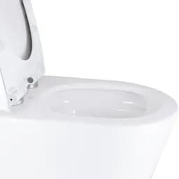 Унітаз-моноблок підлоговий Qtap Swan Ultra Quiet безобідковий з сидінням Soft-close White QT16226080AW, Білий - мініатюра 5
