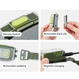 Ліхтар налобний Naturehike CNK2550ZM011, сірий - мініатюра 4