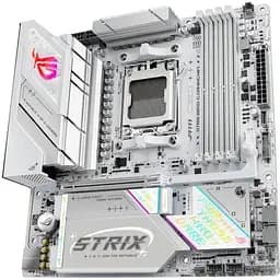 Материнська плата Asus Rog Strix B850-G Gaming WIFI sAM5 B850 4xDDR5 M.2 HDMI DP WiFi BT mATX білий - мініатюра 6